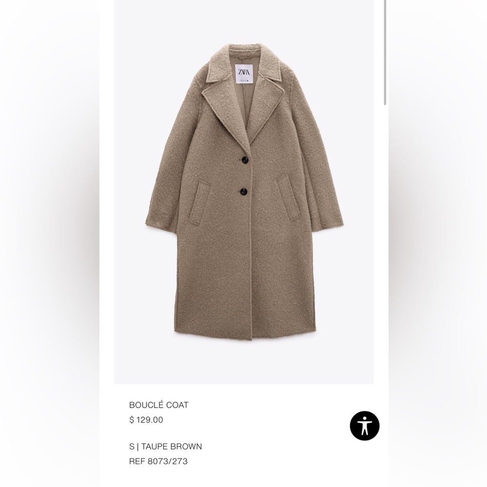 Zara Women's Bouclé Coat